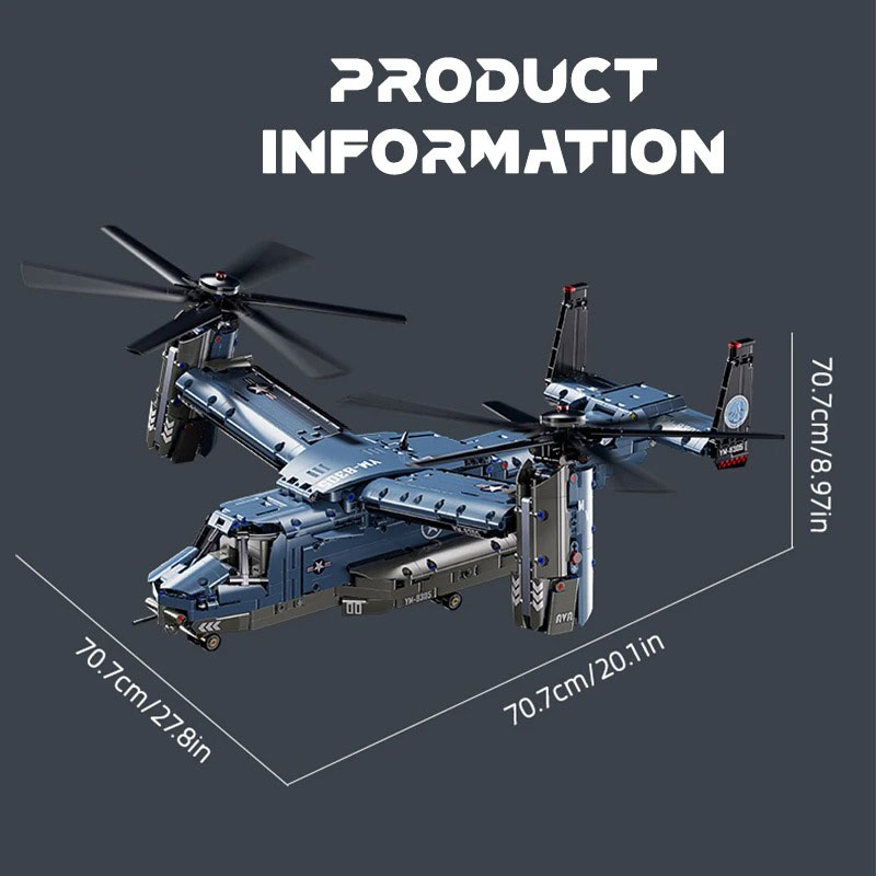 軍用V-22オスプレイティルトローター組み立てブロックセット - Jjrc Drone X12 のレビューと価格
