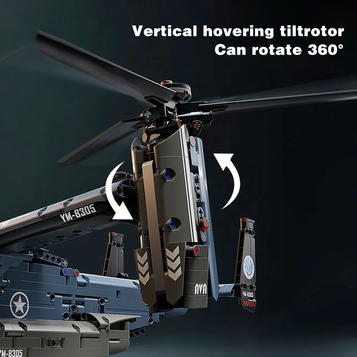 軍用V-22オスプレイティルトローター組み立てブロックセット - Jjrc Drone X12 のレビューと価格